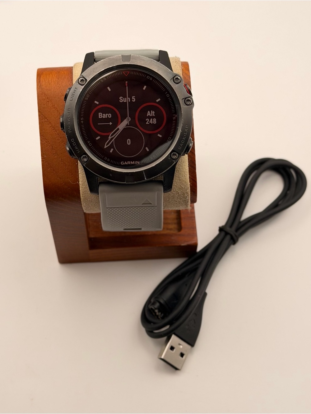 Garmin Fenix 5X, Sapphire Edition, Charger Included, Tested, Very good